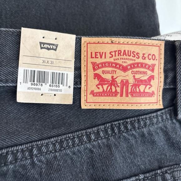 Levi’s women's 94 Baggy Wide Leg Jeans Black Size-31X31 New W Tag 100% cotton - Picture 14 of 15